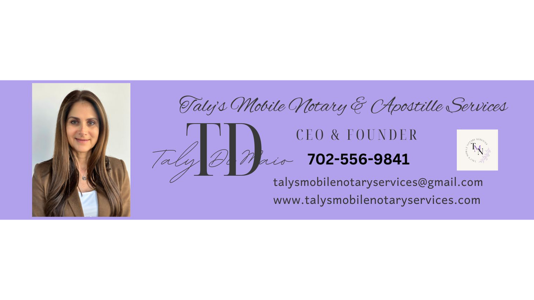 Cover photo of Taly's Mobile Notary & Apostille Services